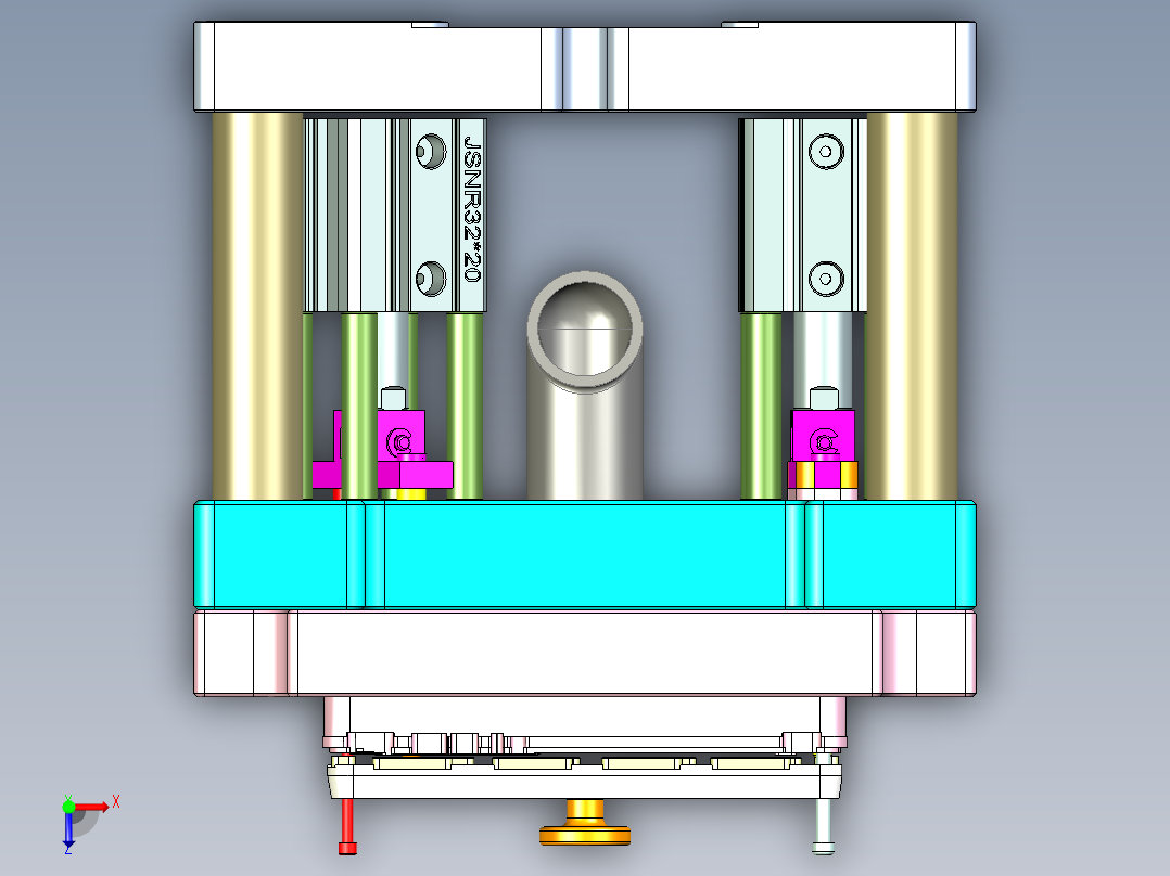 R4-笔记本CNC工装夹具三维模型CNC6-1030俯视图