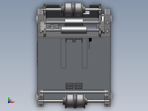 双面覆膜切断机（sw18可编辑+工程图+bom）前视缩略图