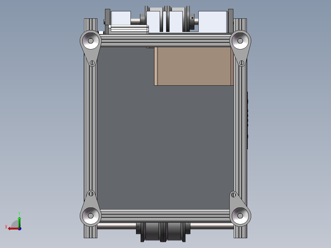 双面覆膜切断机（sw18可编辑+工程图+bom）后视图