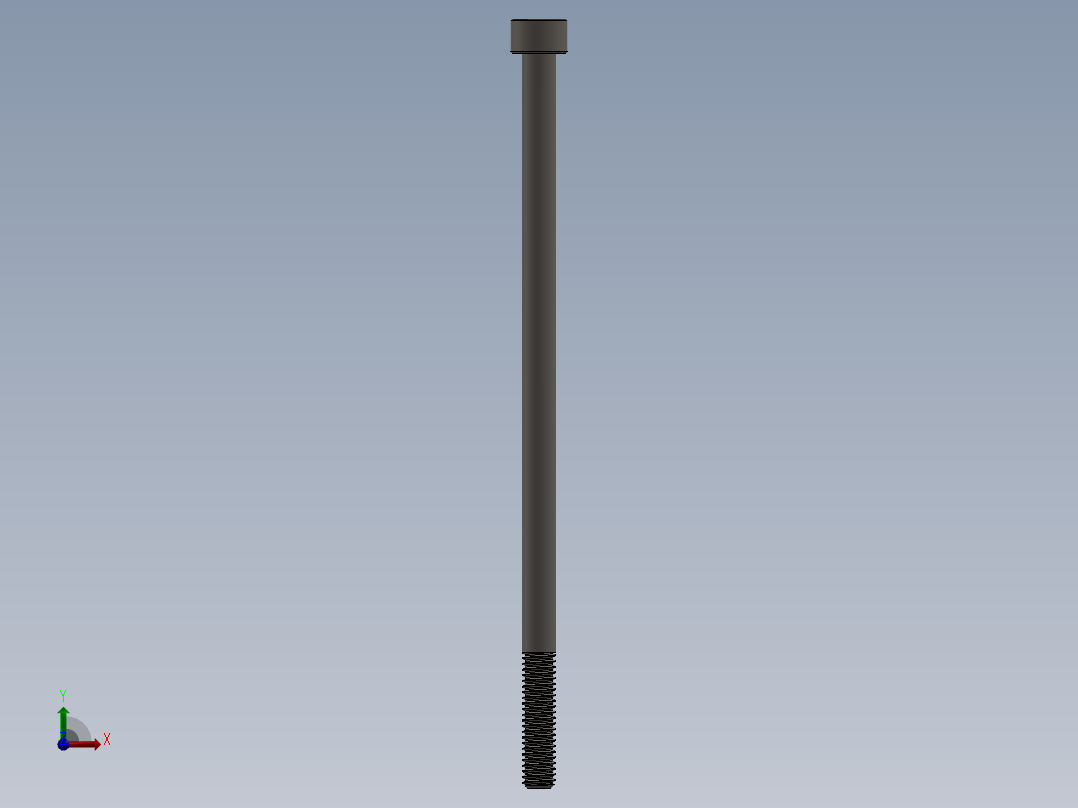 Screw_DIN_912_M6x130_A2.SLDPRT公制内六角螺钉前视图