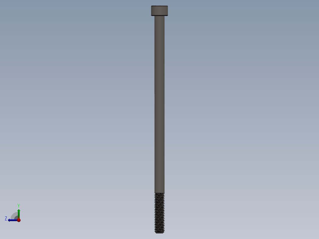 Screw_DIN_912_M6x130_A2.SLDPRT公制内六角螺钉右视图