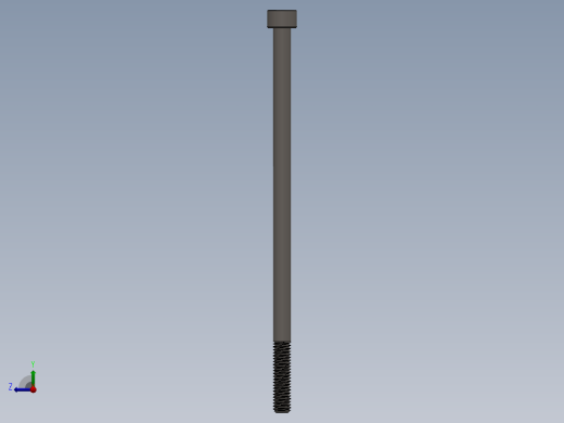 Screw_DIN_912_M6x130_A2.SLDPRT公制内六角螺钉右视缩略图