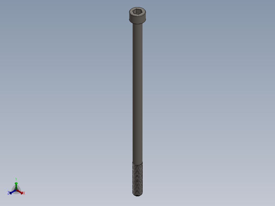 Screw_DIN_912_M6x130_A2.SLDPRT公制内六角螺钉正等轴测图