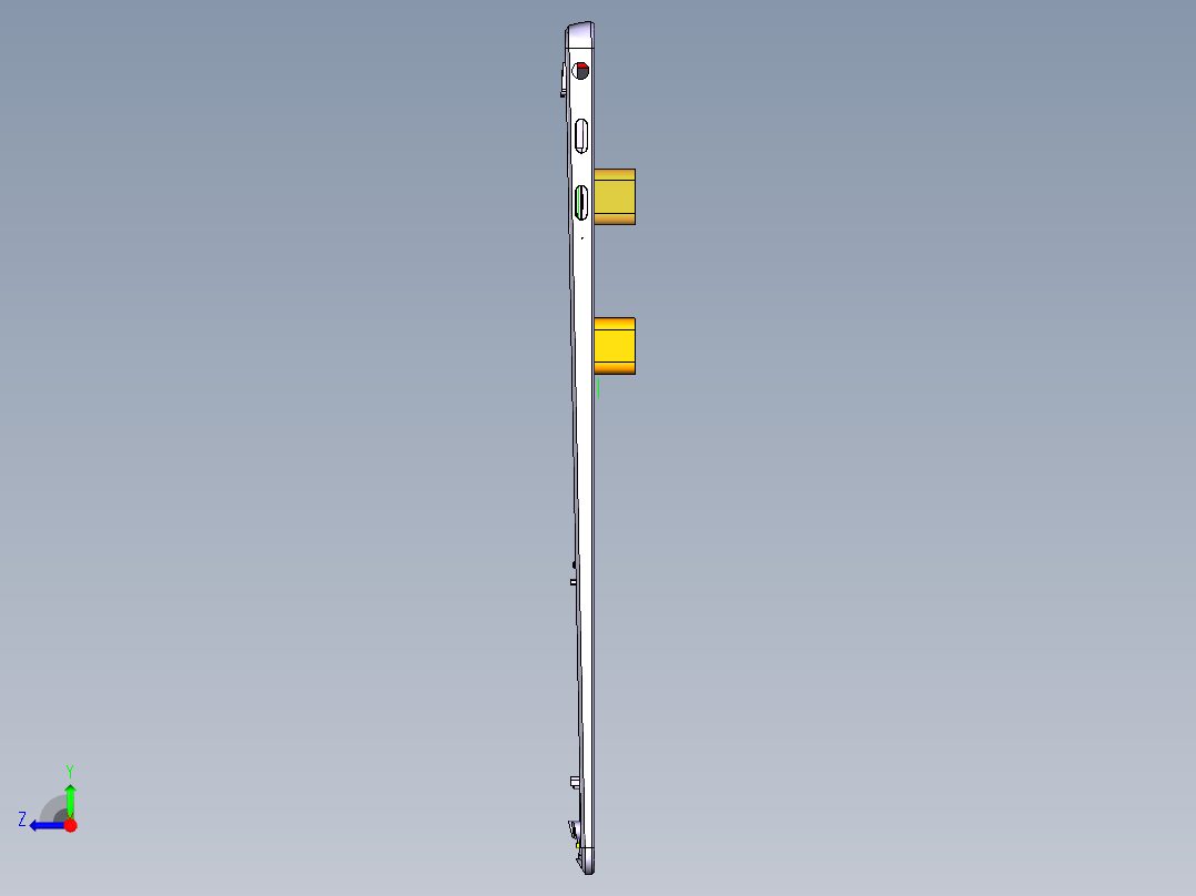 笔记本C壳攻牙程序模型右视图