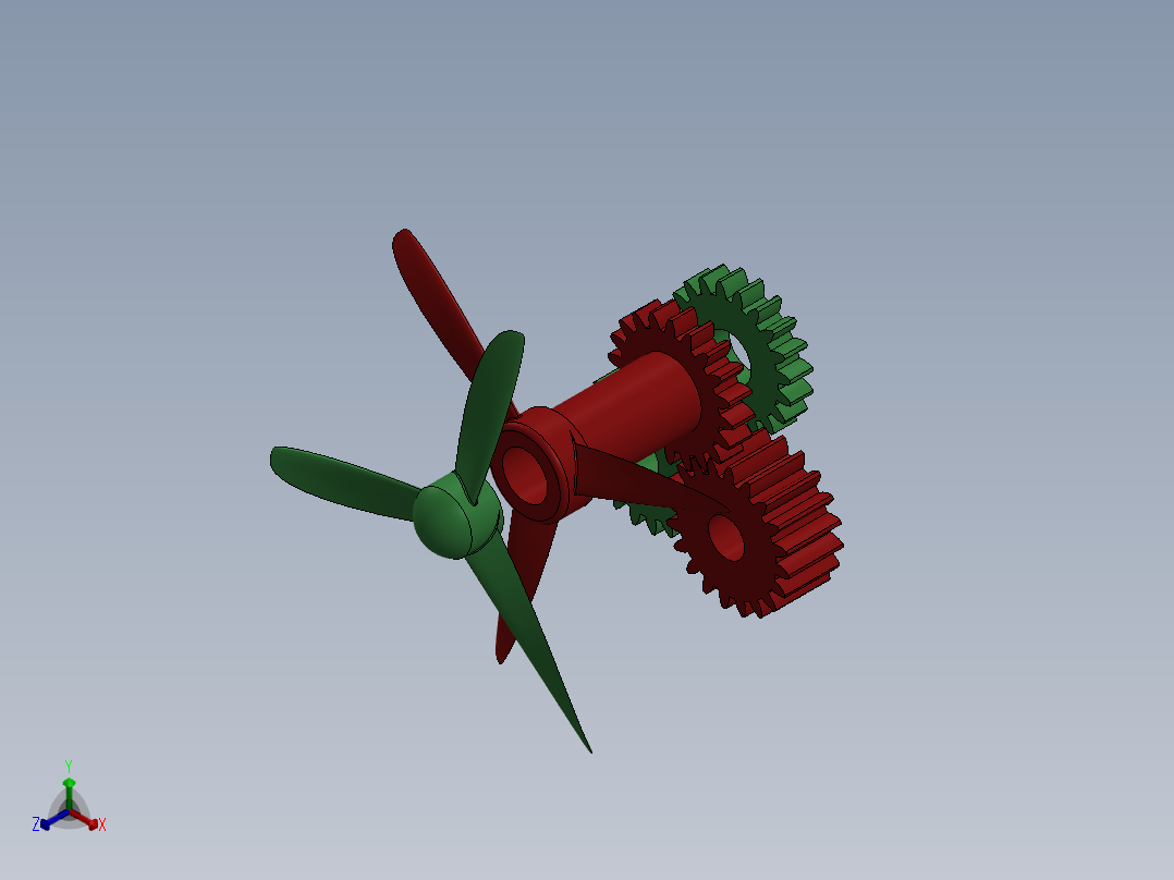 螺旋桨(24)正等轴测图