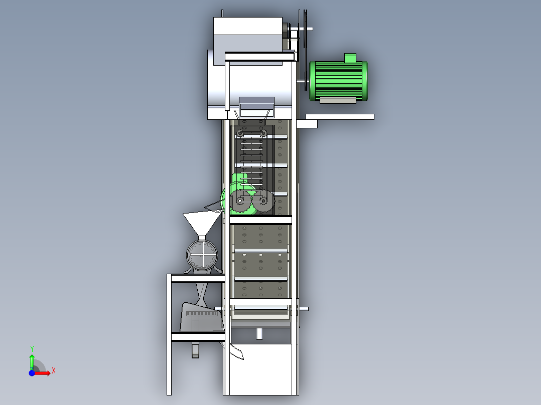 B2004076-生芭蕉转化为芭蕉粉机器前视图
