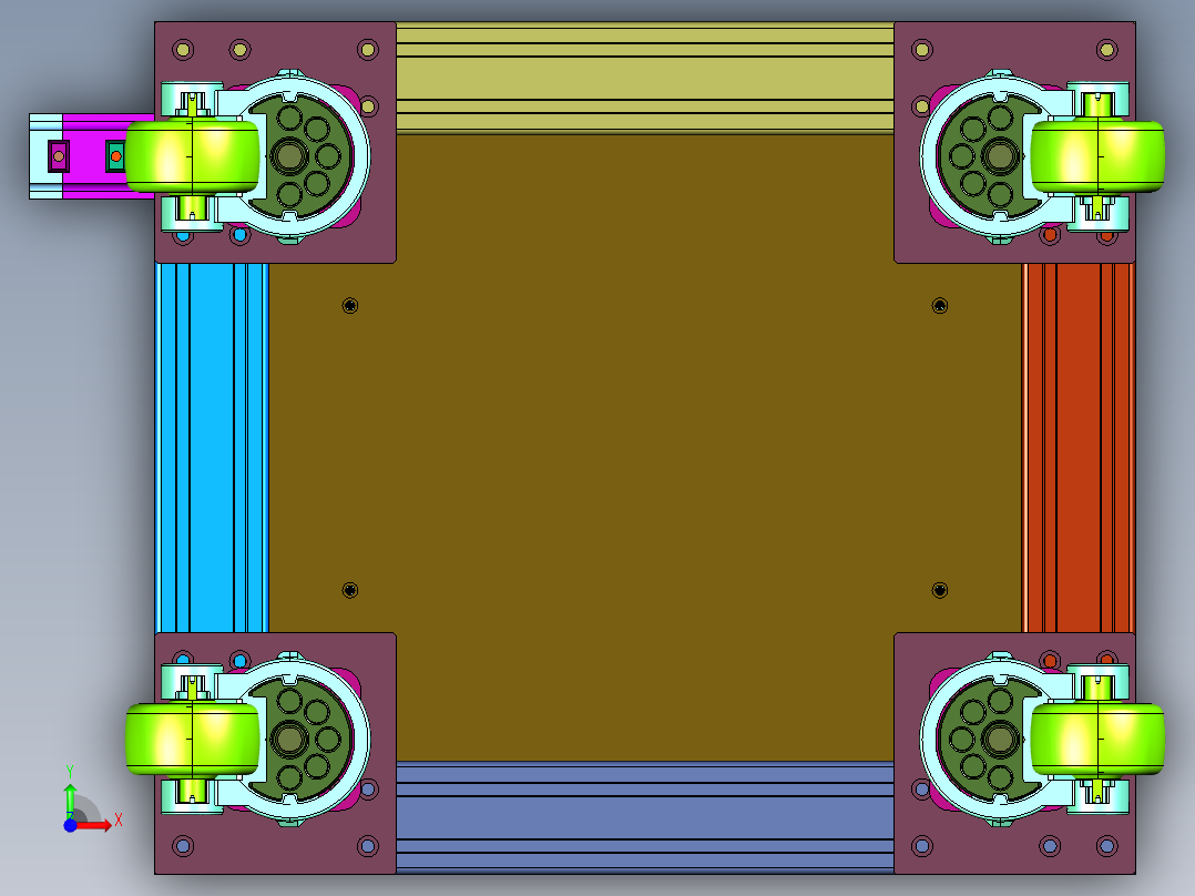 化学实验用试管烘干装置前视图