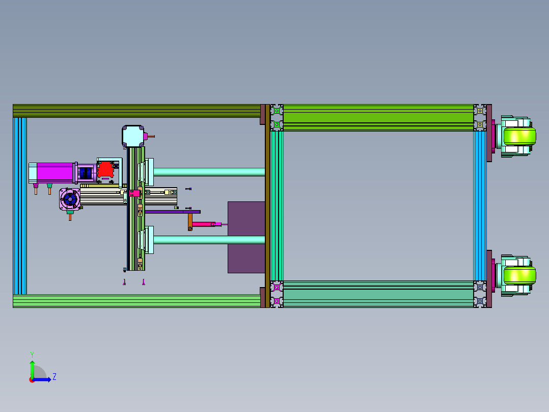 化学实验用试管烘干装置左视图