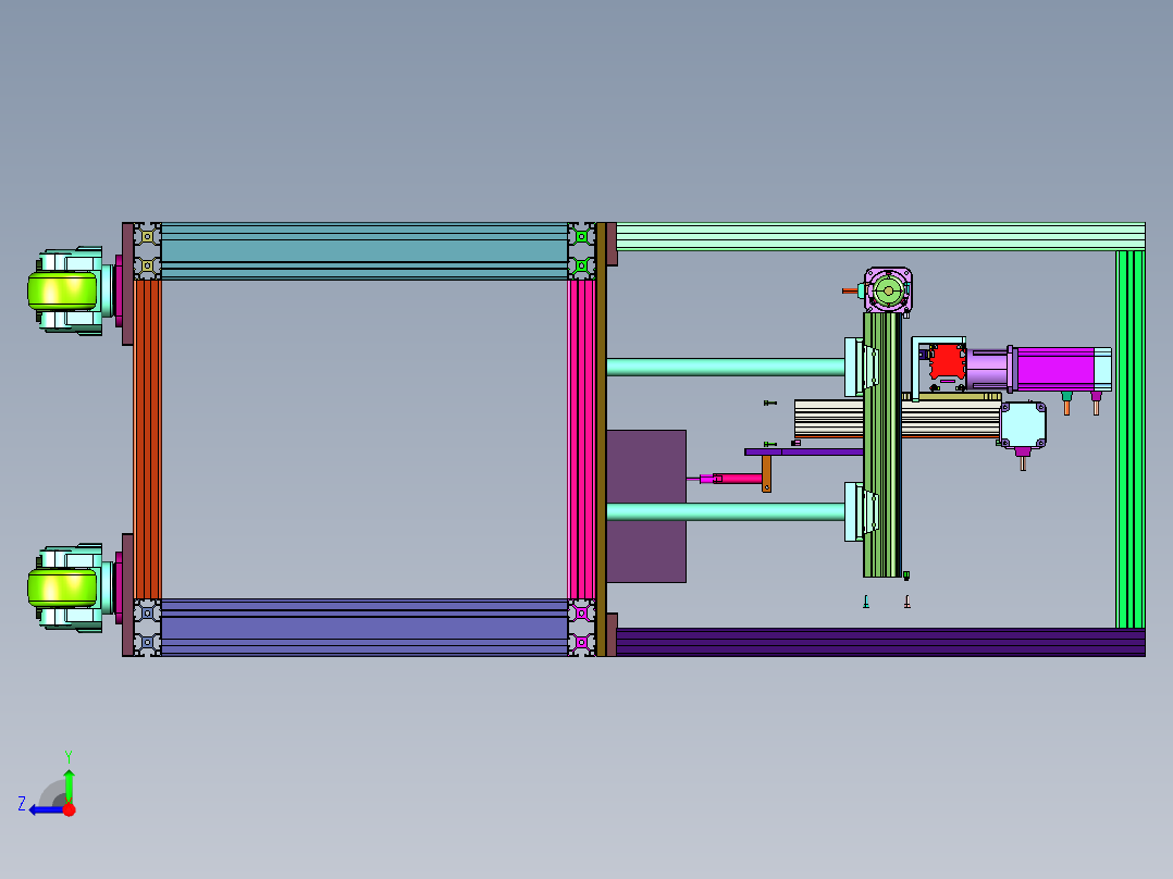化学实验用试管烘干装置右视图