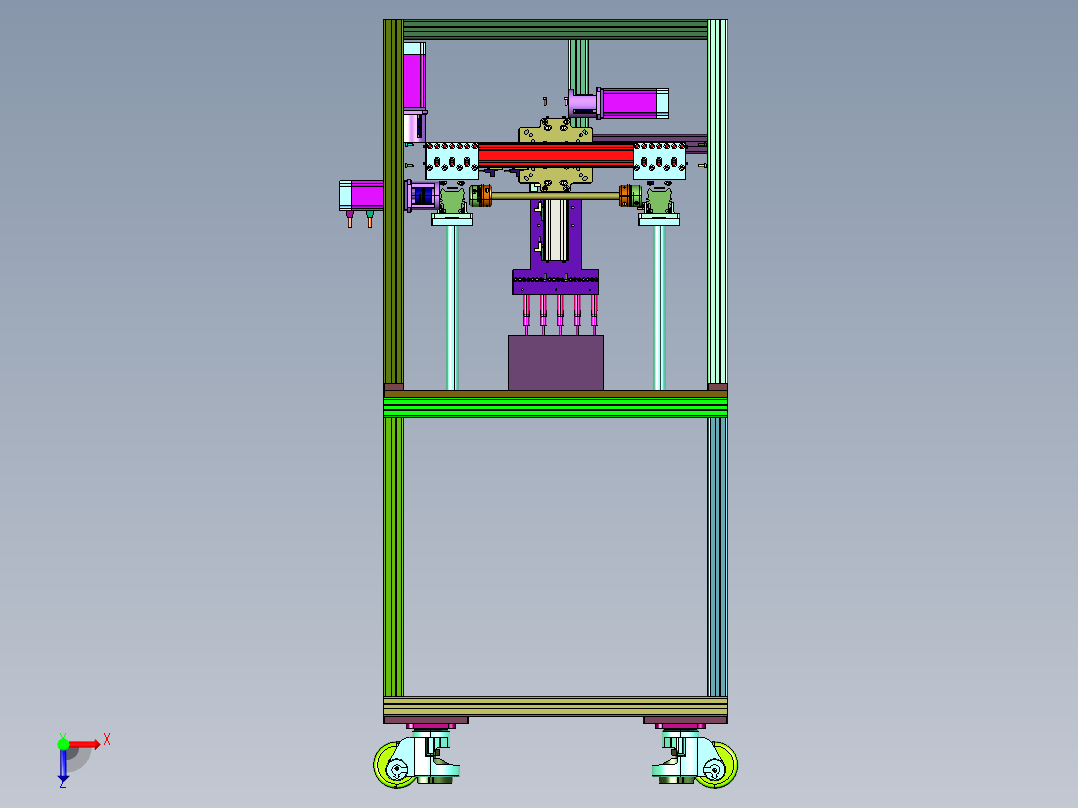 化学实验用试管烘干装置俯视图