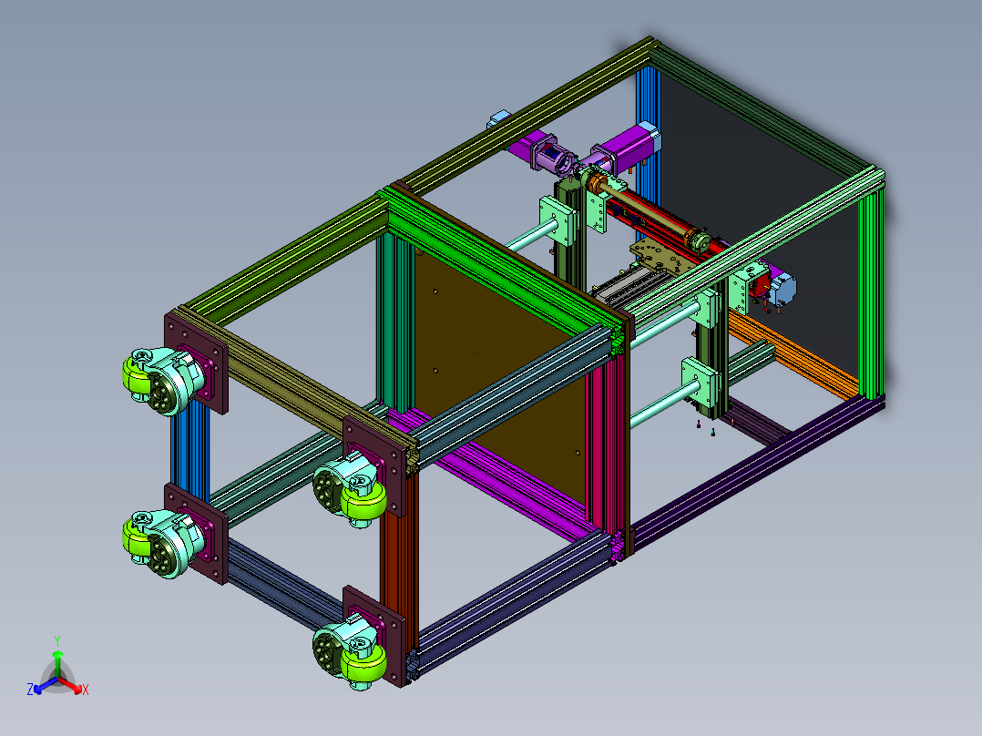 化学实验用试管烘干装置正等轴测图