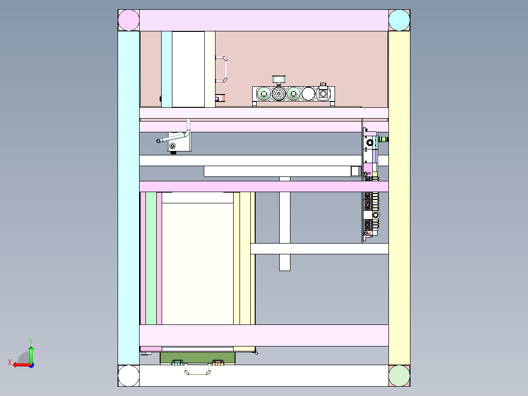 包装材料自动裁切废屑收集机 PCC-301后视图