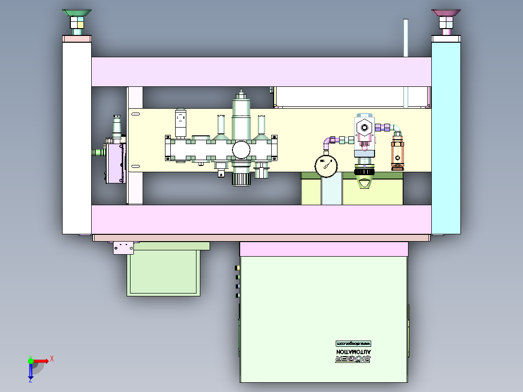 包装材料自动裁切废屑收集机 PCC-301俯视图
