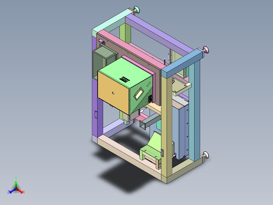 包装材料自动裁切废屑收集机 PCC-301正等轴测图