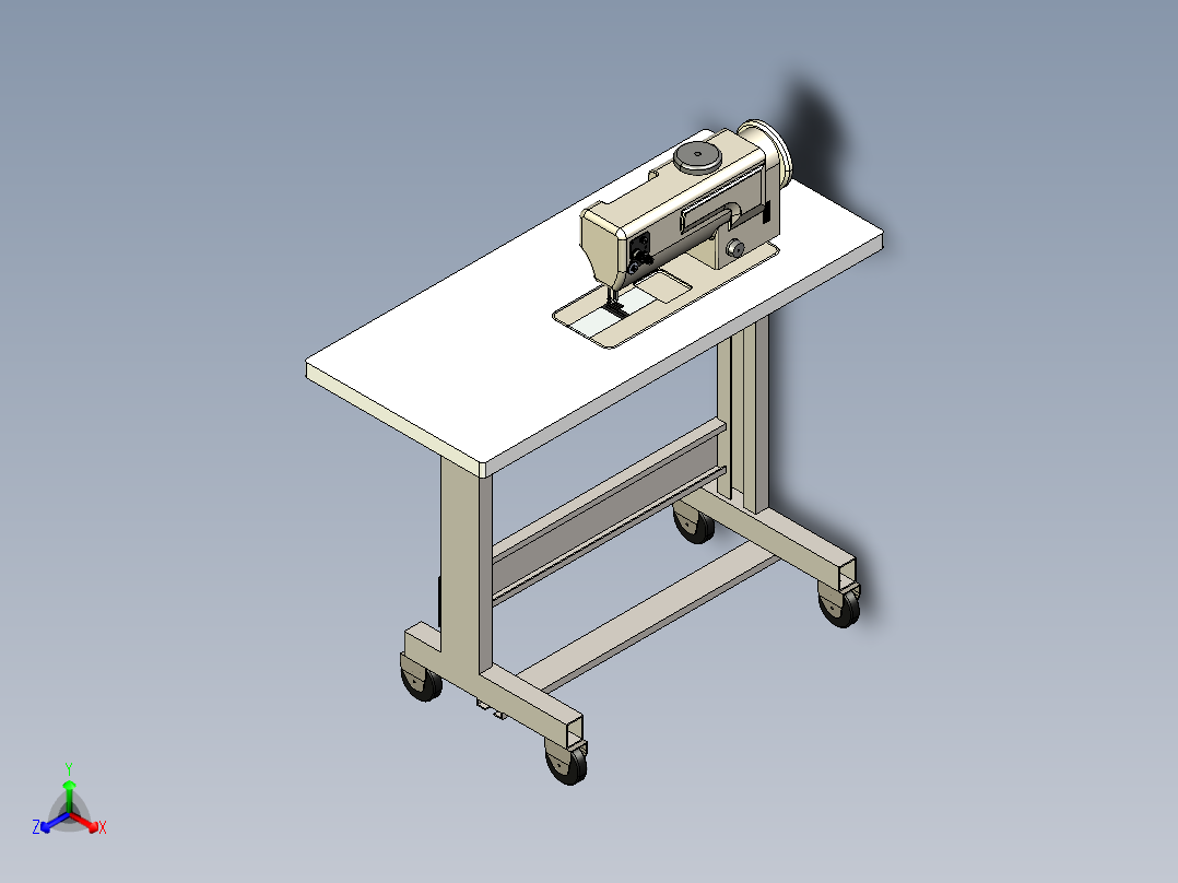 A2004844-JUKI LU-1510 缝纫机正等轴测图