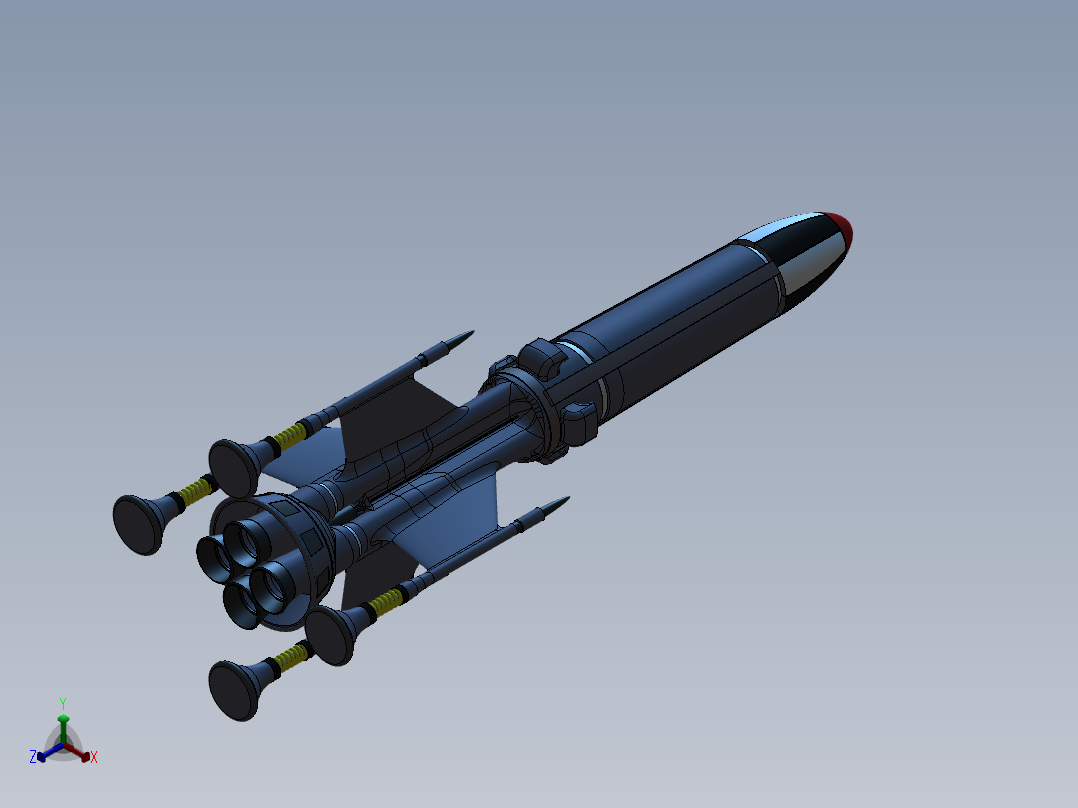 火箭(7)正等轴测图