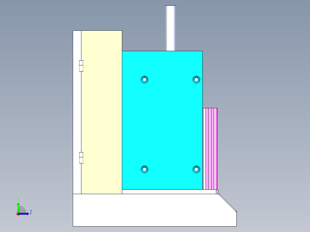 塑胶卡簧装配机左视图