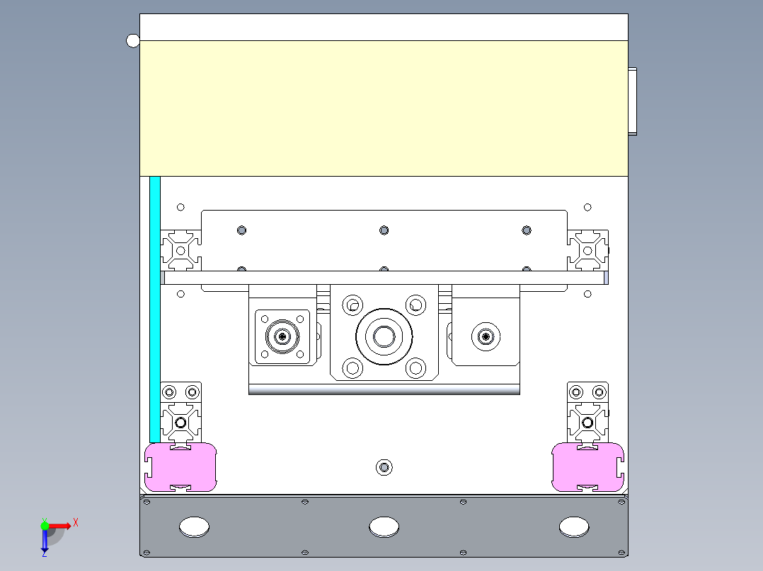 塑胶卡簧装配机俯视图