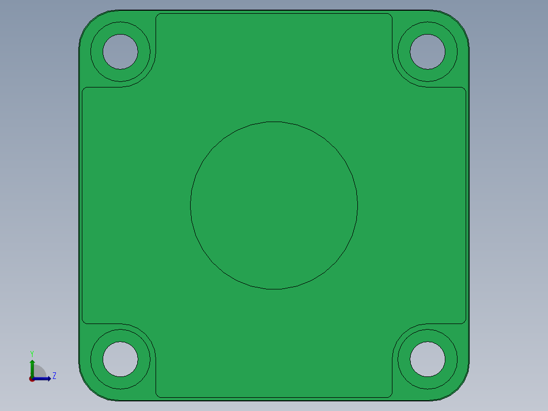 拉杆气缸125x32x400mm毫米左视图