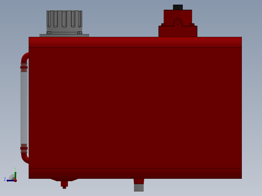 液压油箱3YZ15.1-1右视图