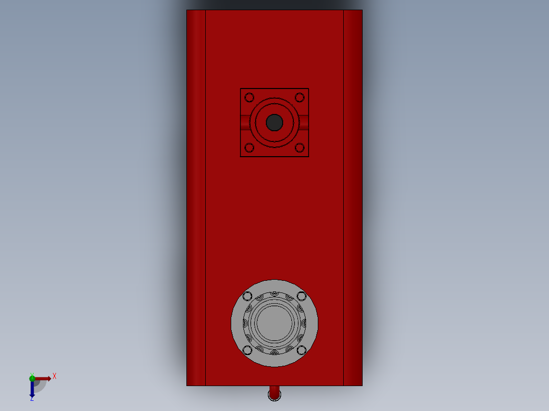 液压油箱3YZ15.1-1俯视图