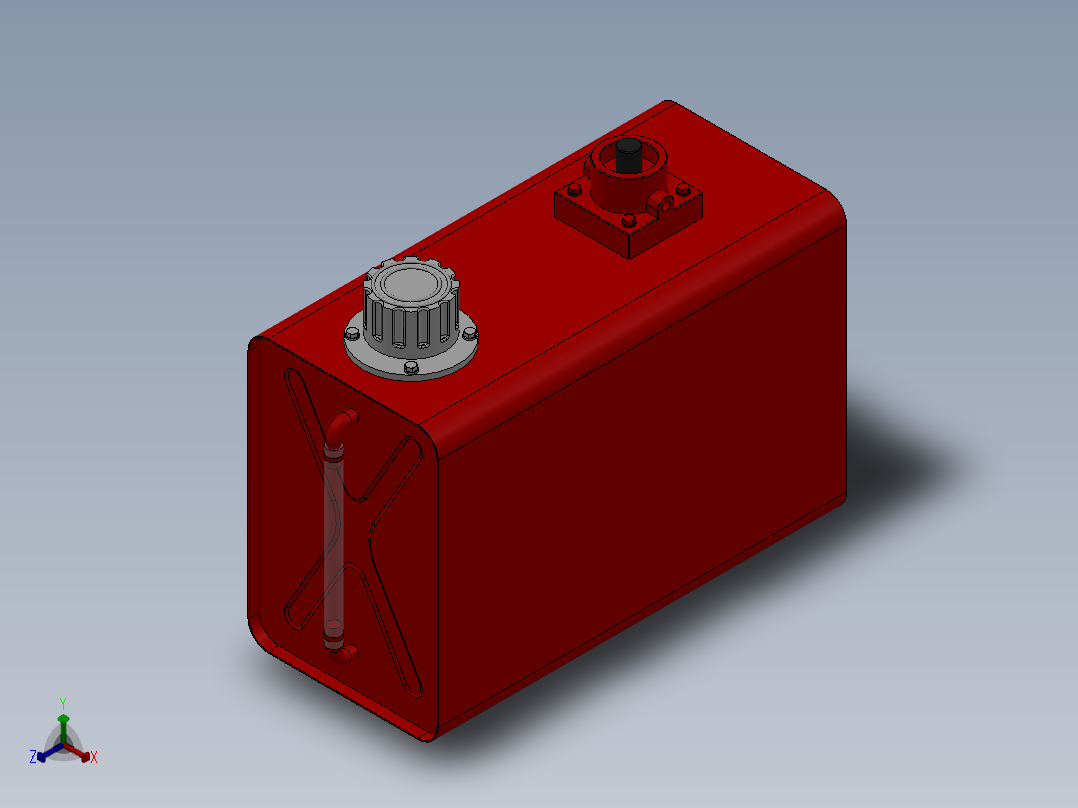 液压油箱3YZ15.1-1正等轴测图