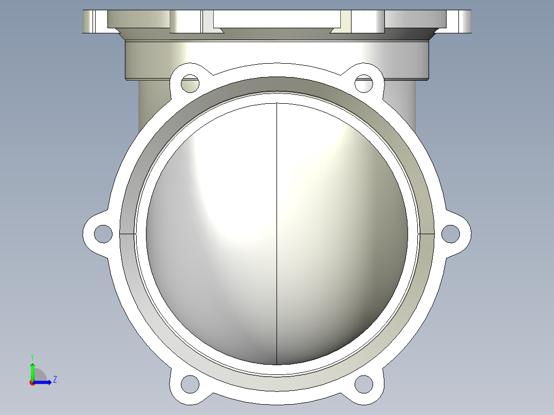 B型90°弯头左视图