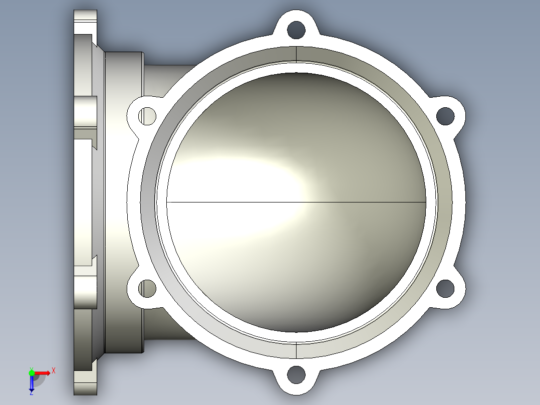 B型90°弯头俯视图