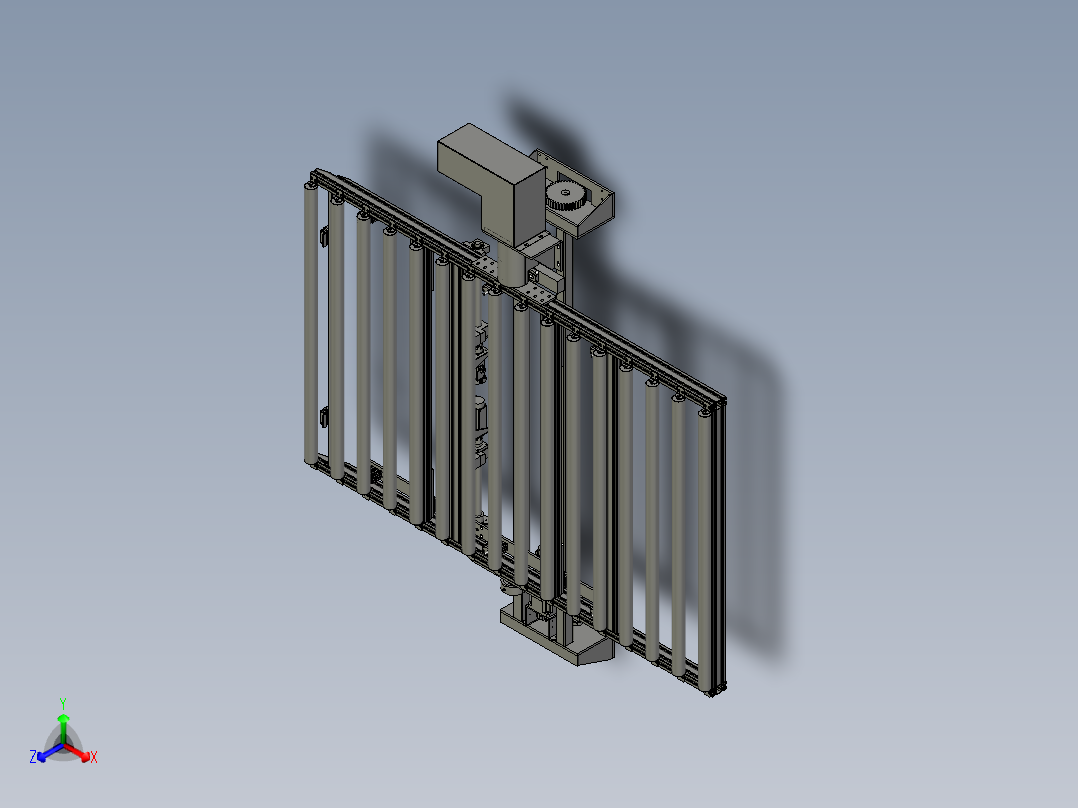 HX2115-02-06-00翻转台行走正等轴测图