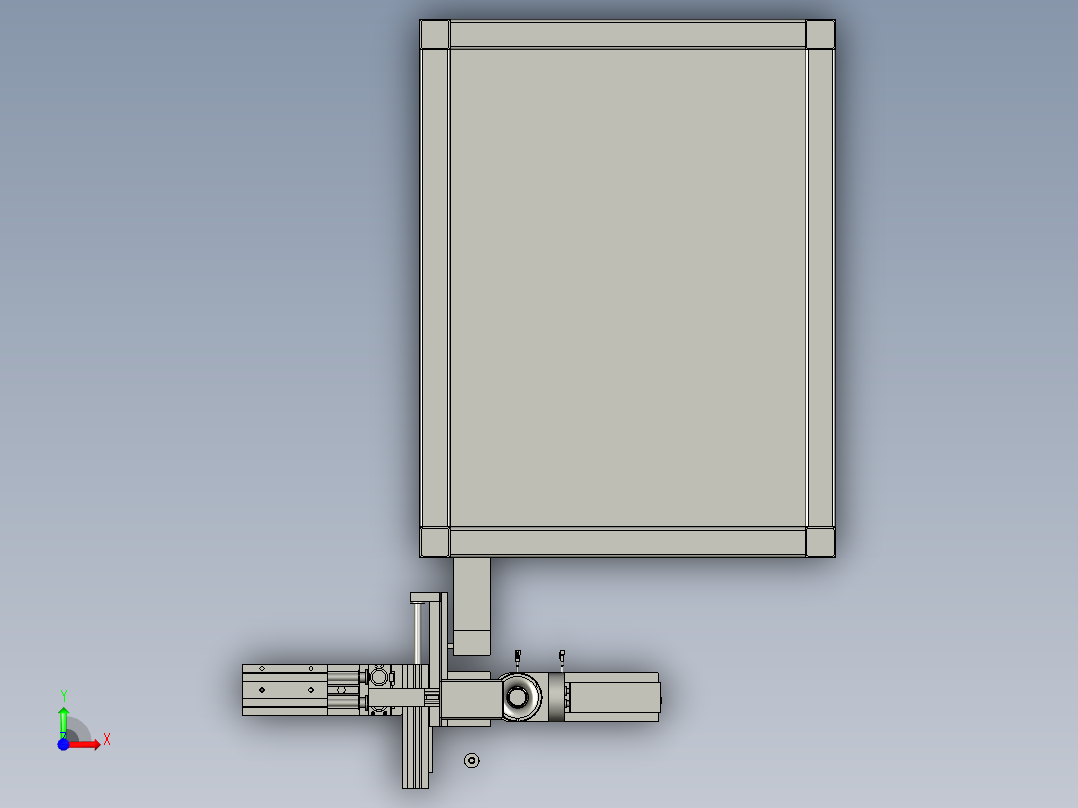 旋转坡道出料与检测总成前视图