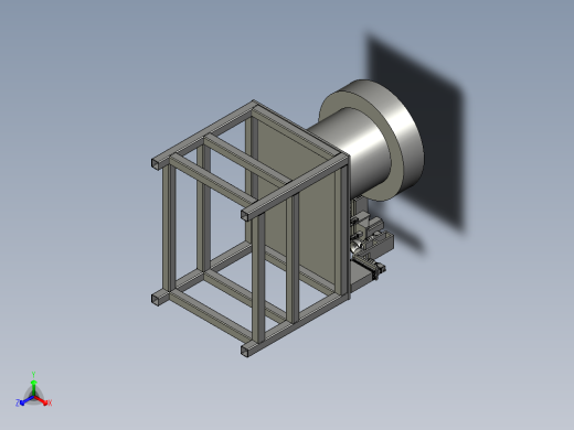 旋转坡道出料与检测总成正等轴测缩略图