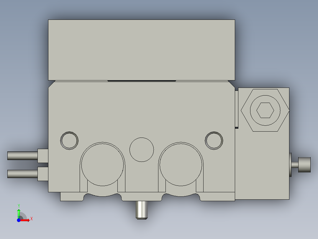 MXS16-40气缸装配前视图