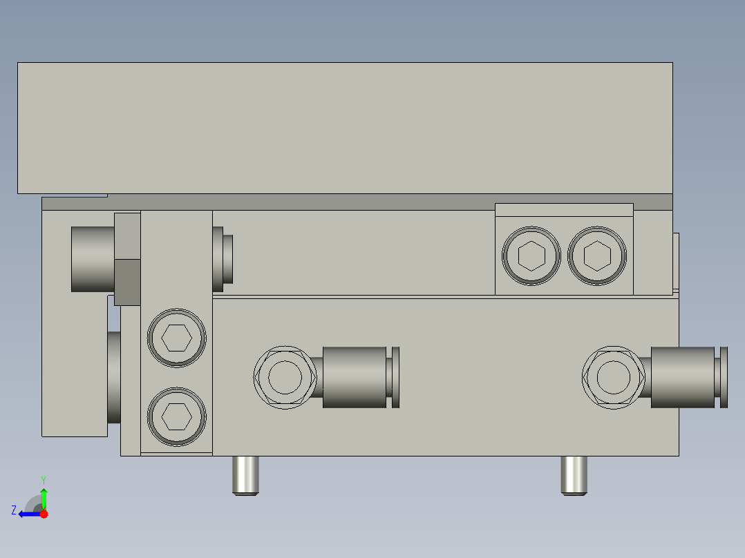 MXS16-40气缸装配右视图