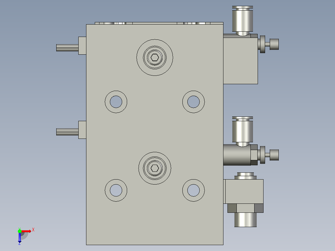 MXS16-40气缸装配俯视图