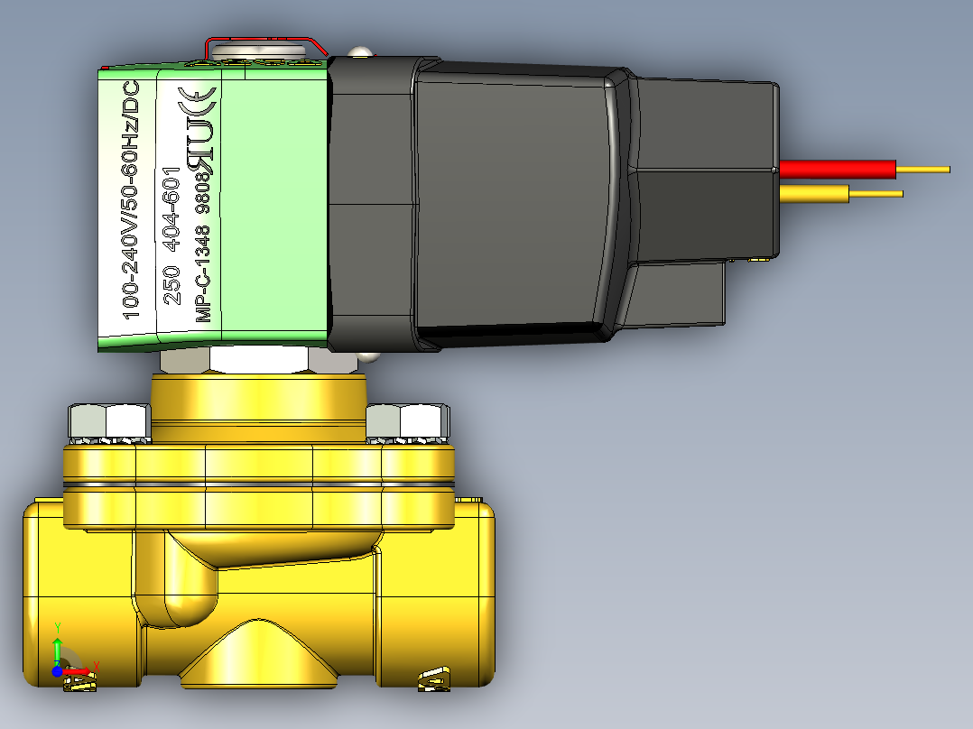 电磁阀 100-240 交流直流前视图