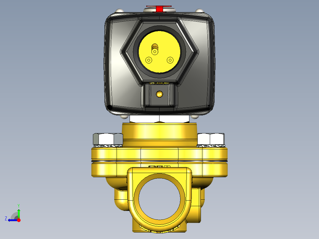 电磁阀 100-240 交流直流右视图