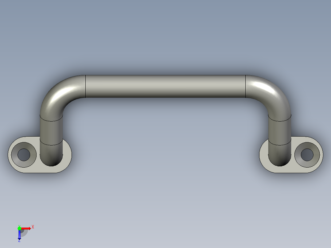 门拉手UHFNGG100-G俯视图