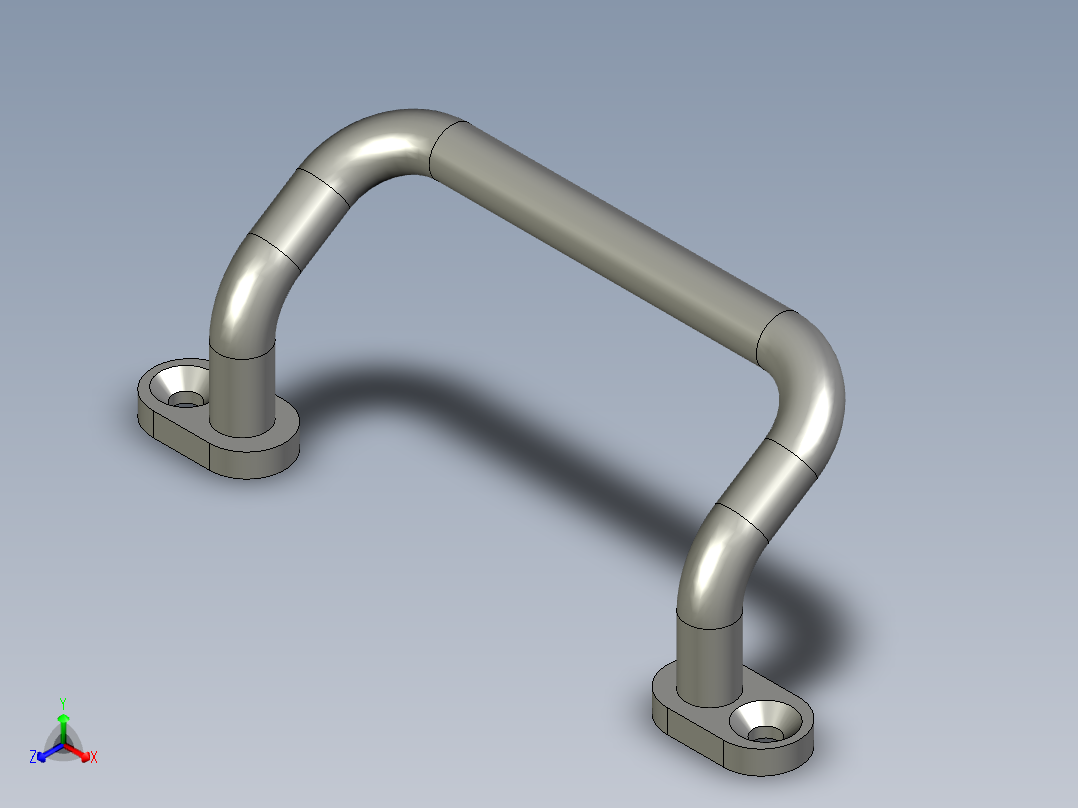 门拉手UHFNGG100-G正等轴测图