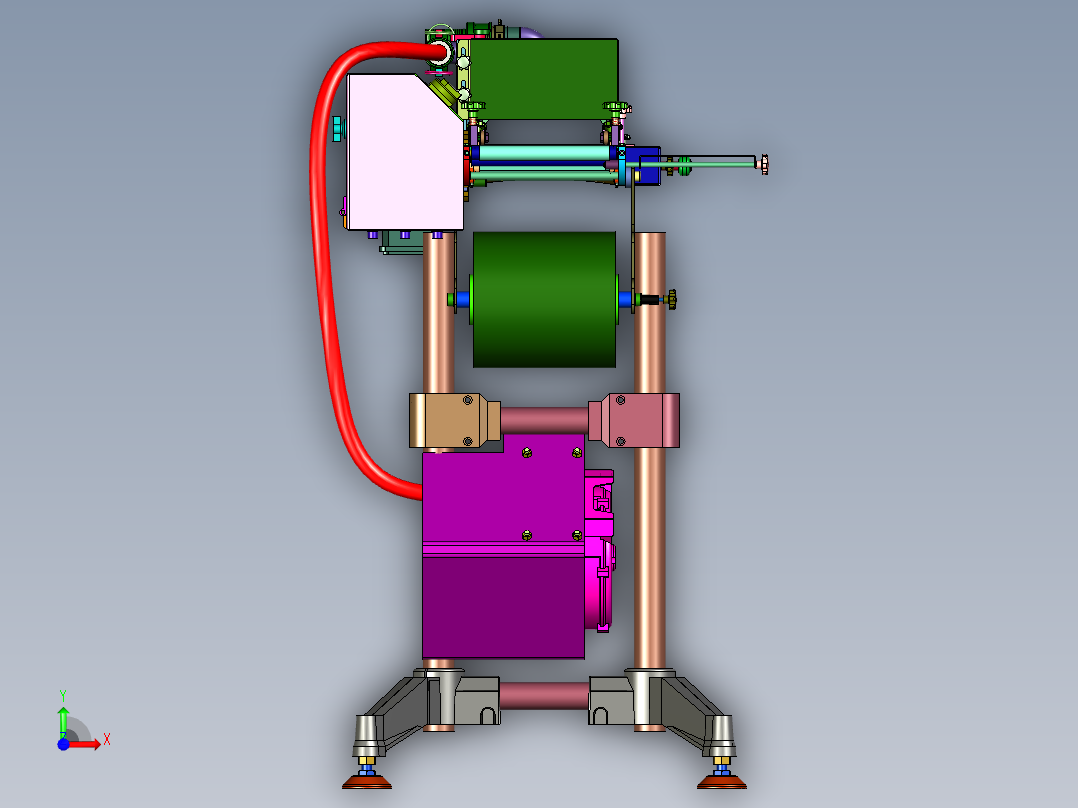 注塑机专用排料输送带前视图