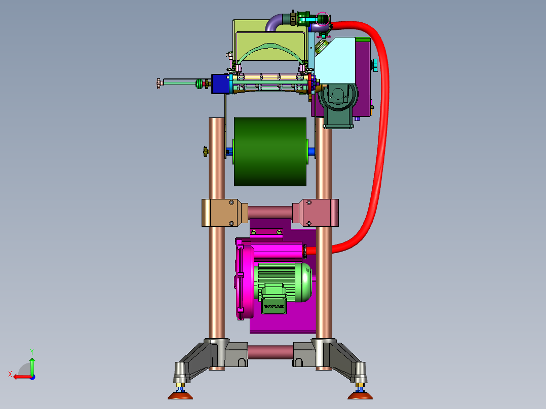 注塑机专用排料输送带后视图