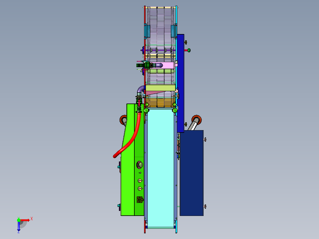 注塑机专用排料输送带俯视图