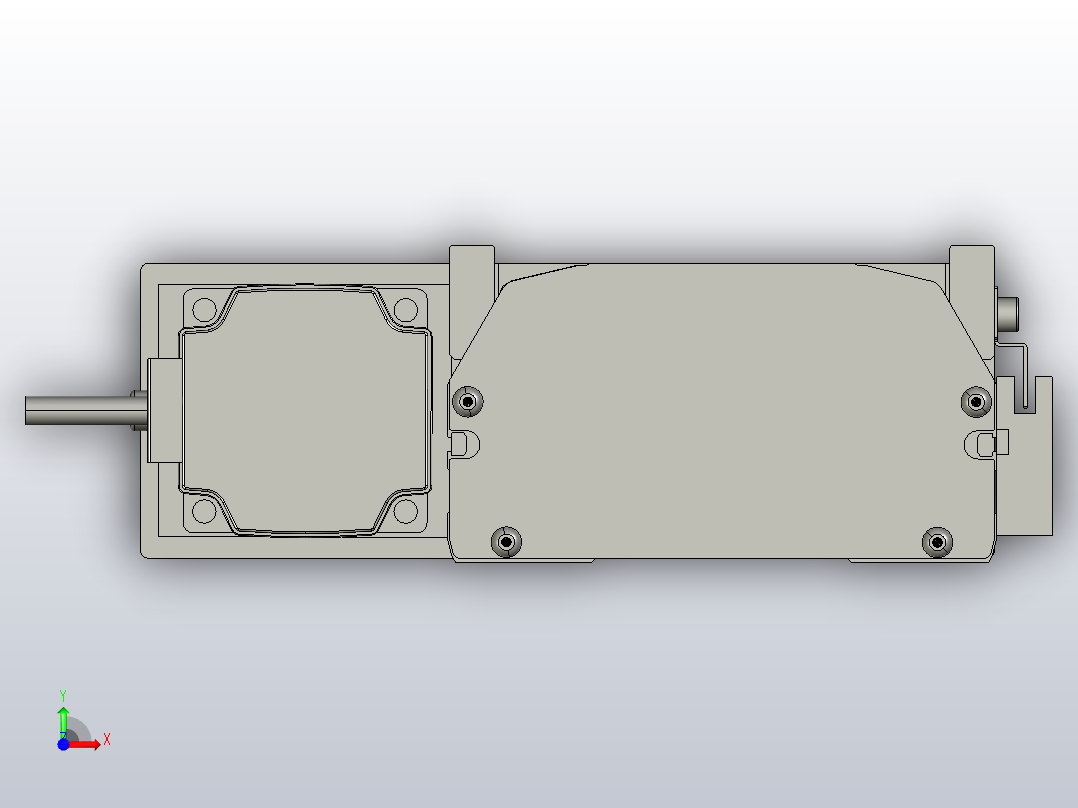 SYS14-700-BL-200W滚珠花健、支撑座、滚珠丝杠、交叉导轨、直线模组.STEP前视图