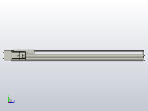 SYS14-700-BL-200W滚珠花健、支撑座、滚珠丝杠、交叉导轨、直线模组.STEP左视缩略图