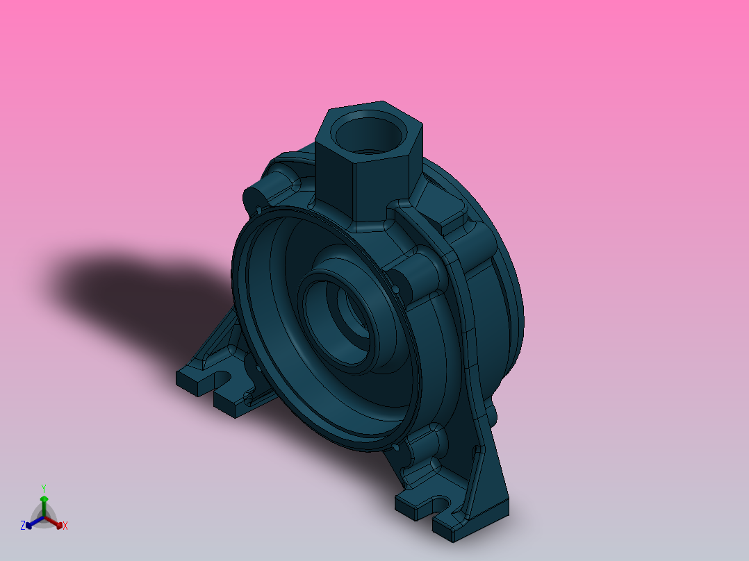 多级泵电机支架CM 120水泵正等轴测图