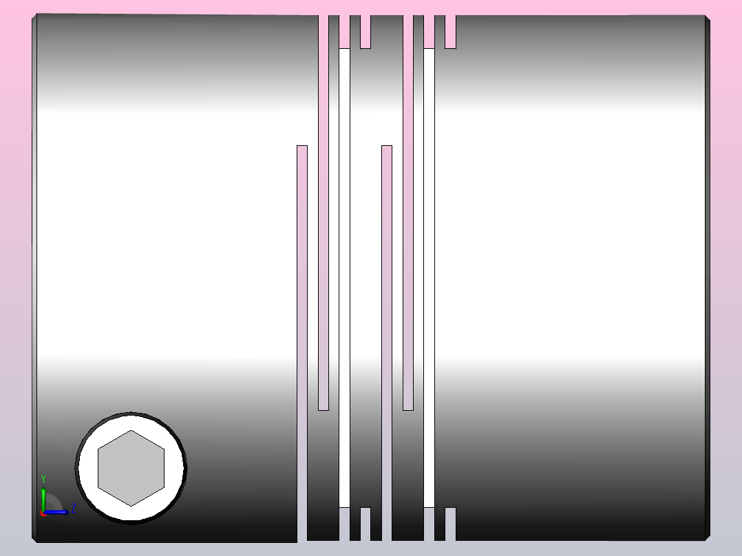 LK7系列 夹紧螺丝固定平行式（弹性联轴器）[SLK7-C32]左视图