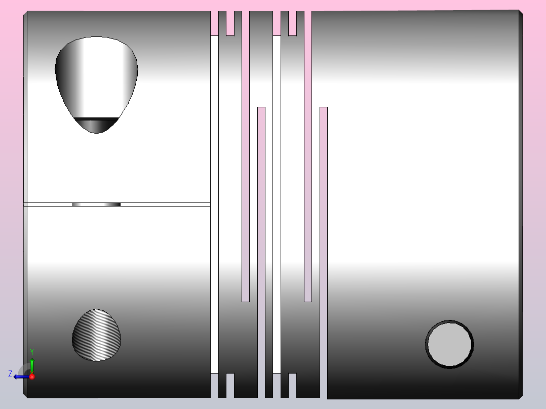 LK7系列 夹紧螺丝固定平行式（弹性联轴器）[SLK7-C32]右视图