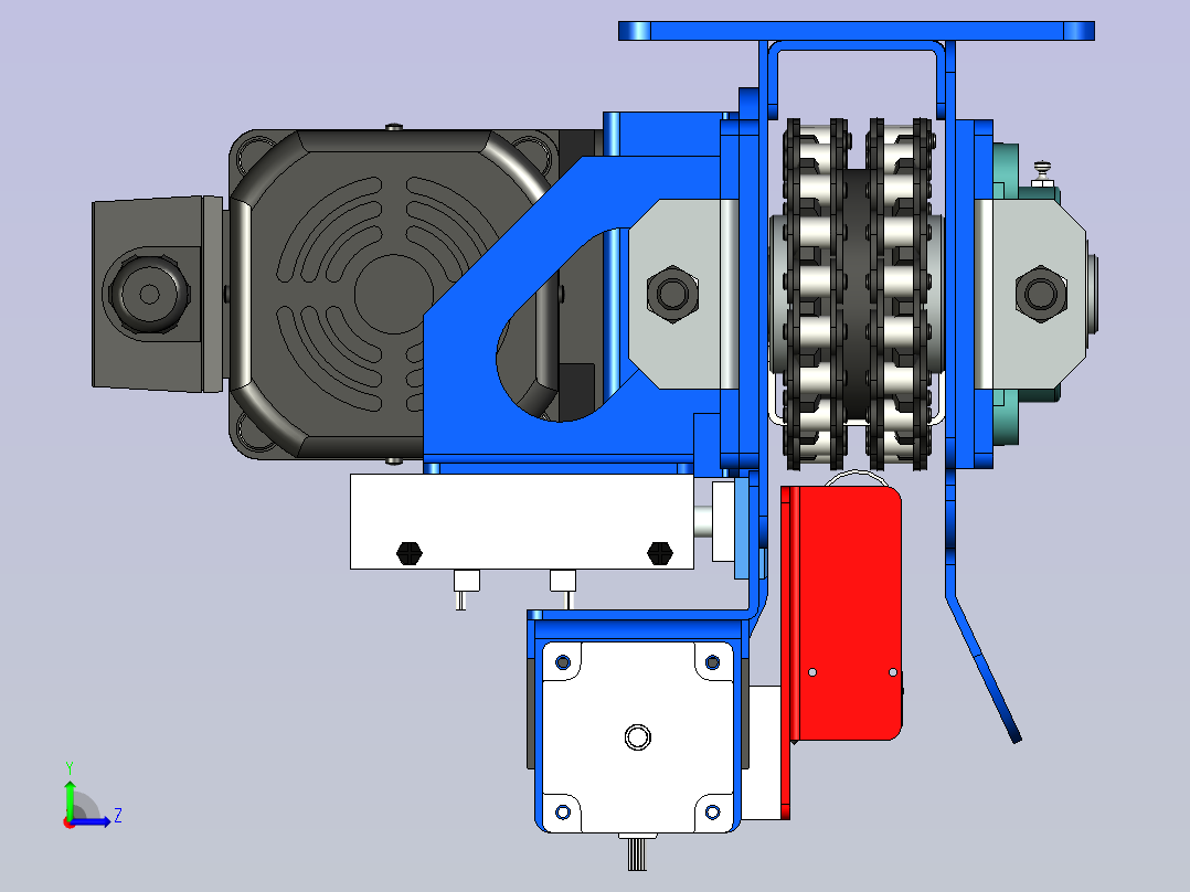 自动链条输送机左视图