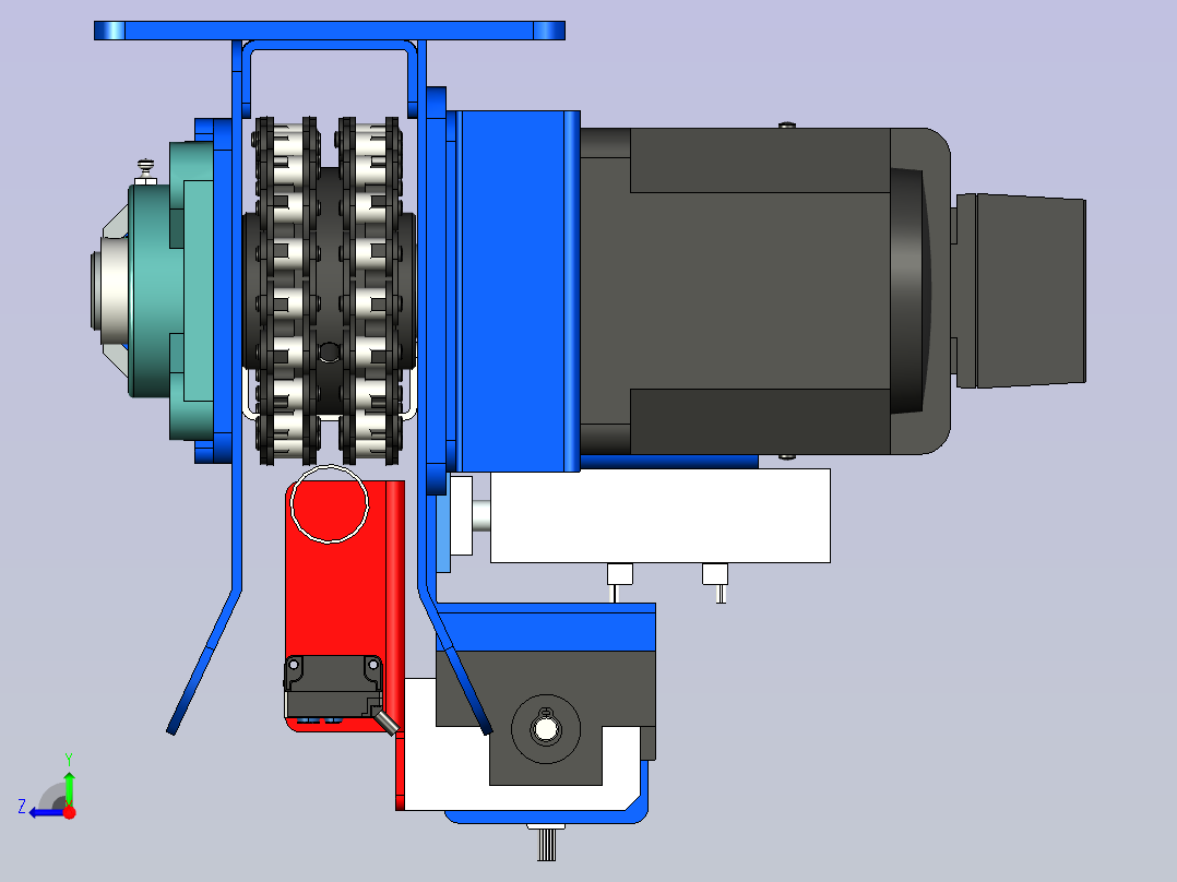 自动链条输送机右视图