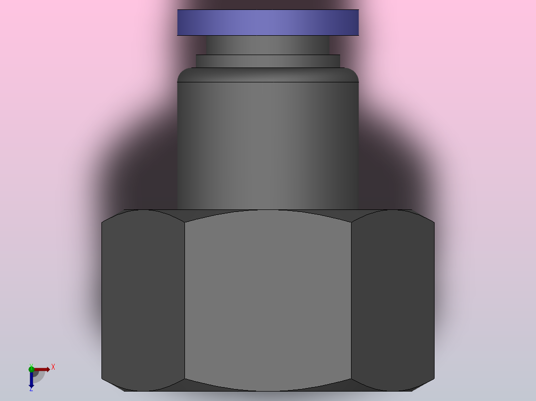 IPCF-N 内螺纹直通-NPT螺纹_IPCF5∕16-NO3俯视图