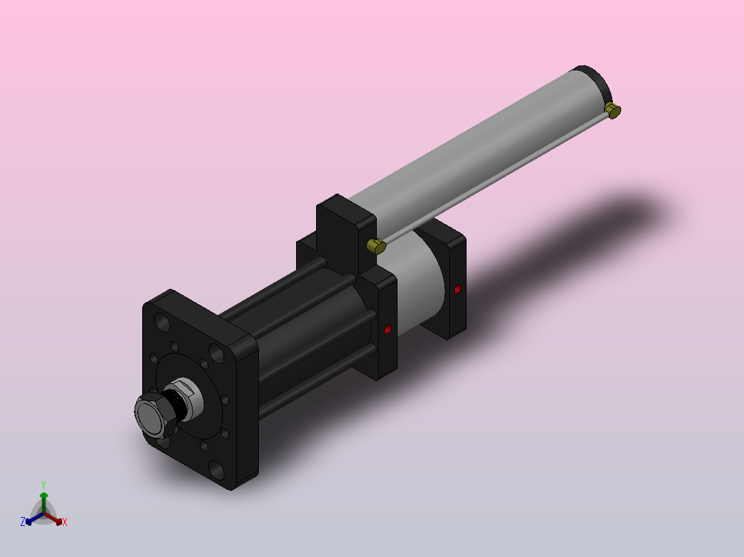 MPT-30T系列标准型[MPT-150-200-5-30T-M1-S1-0°]可调型气压增压缸主视图